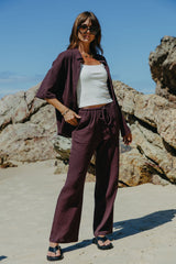 Zulu Cotton Pants - Choc Berry - The Self Styler