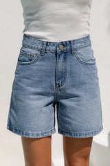 Jayce Denim Shorts - Mid Wash - The Self Styler