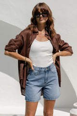 Jayce Denim Shorts - Mid Wash - The Self Styler