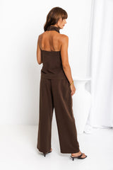 Alli Halter Top - Choc - The Self Styler