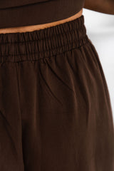 Ariah Straight-Leg Pants - Chocolate - The Self Styler