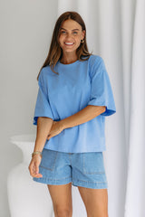Koah Boxy-Fit Tee - Blue - The Self Styler