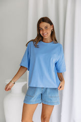 Koah Boxy-Fit Tee - Blue - The Self Styler
