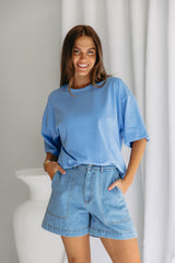 Koah Boxy-Fit Tee - Blue - The Self Styler
