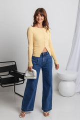 Darcy High-Rise Wide-Leg Denim Jeans - Dark Wash - The Self Styler - The Self Styler
