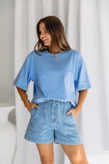Koah Boxy-Fit Tee - Blue - The Self Styler