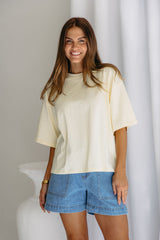 Koah Boxy-Fit Tee - Pale Yellow - The Self Styler