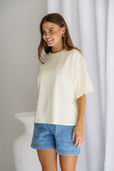 Koah Boxy-Fit Tee - Pale Yellow - The Self Styler