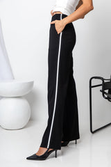 Hugo Stripe Pant - Black and White - The Self Styler