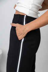 Hugo Stripe Pant - Black and White - The Self Styler