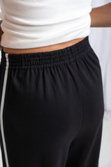 Hugo Stripe Pant - Black and White - The Self Styler