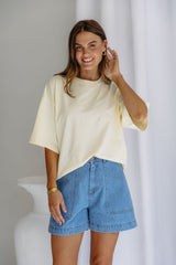 Koah Boxy-Fit Tee - Pale Yellow - The Self Styler