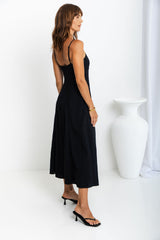 Brylee Midi Dress - Black - The Self Styler