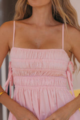 Ruby Midi Dress - Pink - The Self Styler