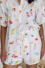 Terrazzo Shorts - Cocktail Hour Print - The Self Styler