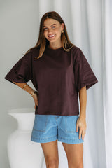 Koah Boxy-Fit Tee - Espresso Brown - The Self Styler