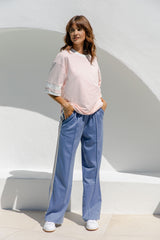 Hendrix Stripe Pant - Blue - The Self Styler