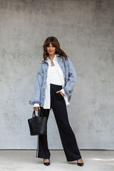 Hugo Stripe Pant - Black and White - The Self Styler