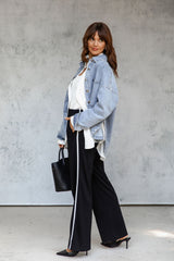 Hugo Stripe Pant - Black and White - The Self Styler