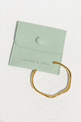 May Thin Wavy Bangle - Gold - The Self Styler