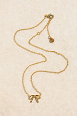 Carri Bow Necklace - Gold - The Self Styler