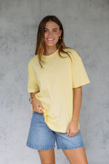 Myles Relaxed-Fit Tee - Yellow - The Self Styler