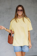 Myles Relaxed-Fit Tee - Yellow - The Self Styler