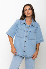 Tallon Denim Shirt - Light Blue Wash - The Self Styler - The Self Styler