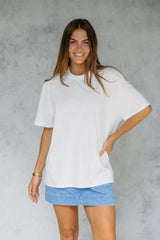 Myles Relaxed-Fit Tee - White - The Self Styler