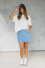 Myles Relaxed-Fit Tee - White - The Self Styler