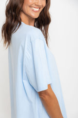 Myles Relaxed-Fit Tee - Blue - The Self Styler