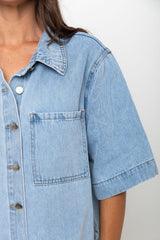 Tallon Denim Shirt - Light Blue Wash - The Self Styler - The Self Styler