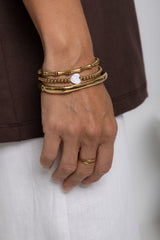 Sophie Bamboo Bracelet - Gold - The Self Styler