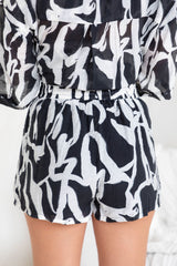 Trystan Shorts - Zebra Print - Black - The Self Styler