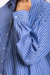 Oliver Relaxed-Fit Shirt - Blue Stripe - The Self Styler