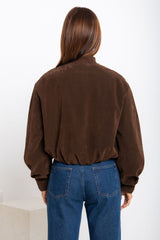 Henley Bomber Jacket - Dark Chocolate - The Self Styler