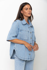Tallon Denim Shirt - Light Blue Wash - The Self Styler - The Self Styler