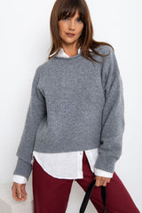 James Knit Jumper - Grey Marle - The Self Styler