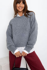 James Knit Jumper - Grey Marle - The Self Styler