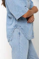 Tallon Denim Shirt - Light Blue Wash - The Self Styler - The Self Styler