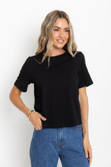 Baylee Basic Tee - Black - The Self Styler