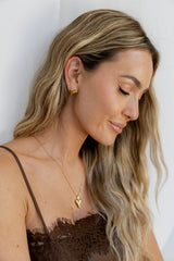 Amara Heart Necklace and Earrings Set - Gold - The Self Styler