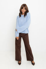 Elsie Knit Jumper - Sky Blue - The Self Styler