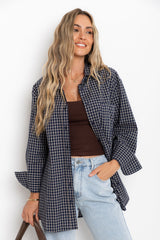 Vann Check Shirt - Navy - The Self Styler