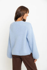 Elsie Knit Jumper - Sky Blue - The Self Styler