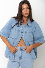 Tallon Denim Shirt - Light Blue Wash - The Self Styler - The Self Styler