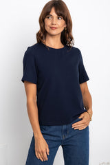Lakey Relaxed-Fit Top - Navy - The Self Styler