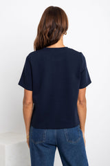 Lakey Relaxed-Fit Top - Navy - The Self Styler