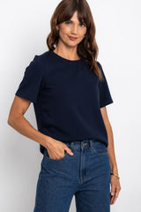 Lakey Relaxed-Fit Top - Navy - The Self Styler