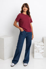 Lakey Relaxed-Fit Top - Vintage Berry - The Self Styler